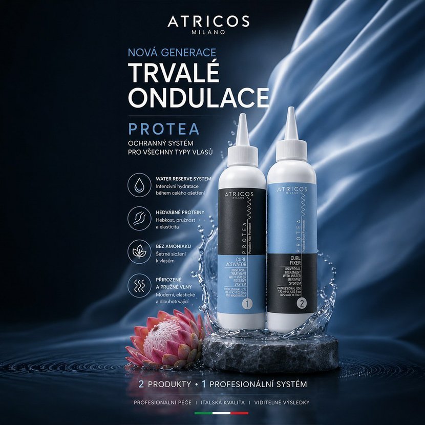 Atricos Milano Protea - Ochranný set trvalé ondulace 2x120 ml