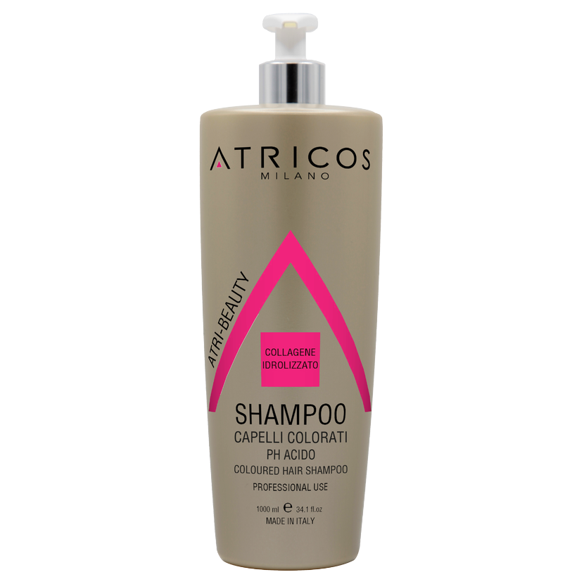 Atricos Milano Colored Hair Collagen Shampoo – Šampon s kolagenem pro barvené vlasy 1000 ml