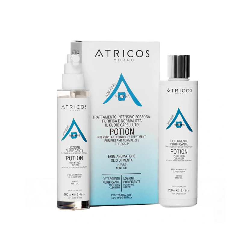 Atricos Milano Potion Intensive Dundruff Treatment Kit - Set proti lupům 100+250 ml
