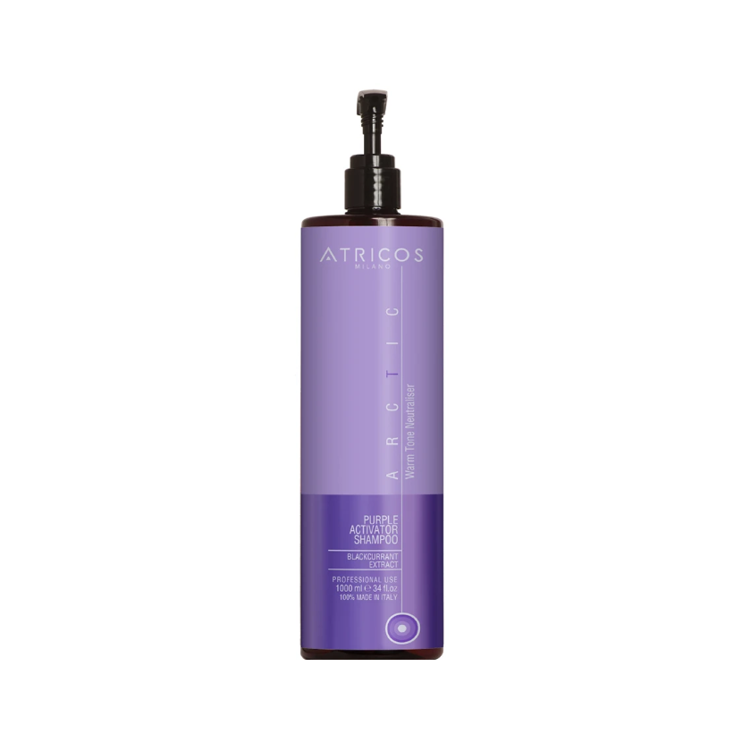 Atricos Arctic Purple Activator Shampoo - Fialový šampon na neutralizaci teplých tónů 1000 ml