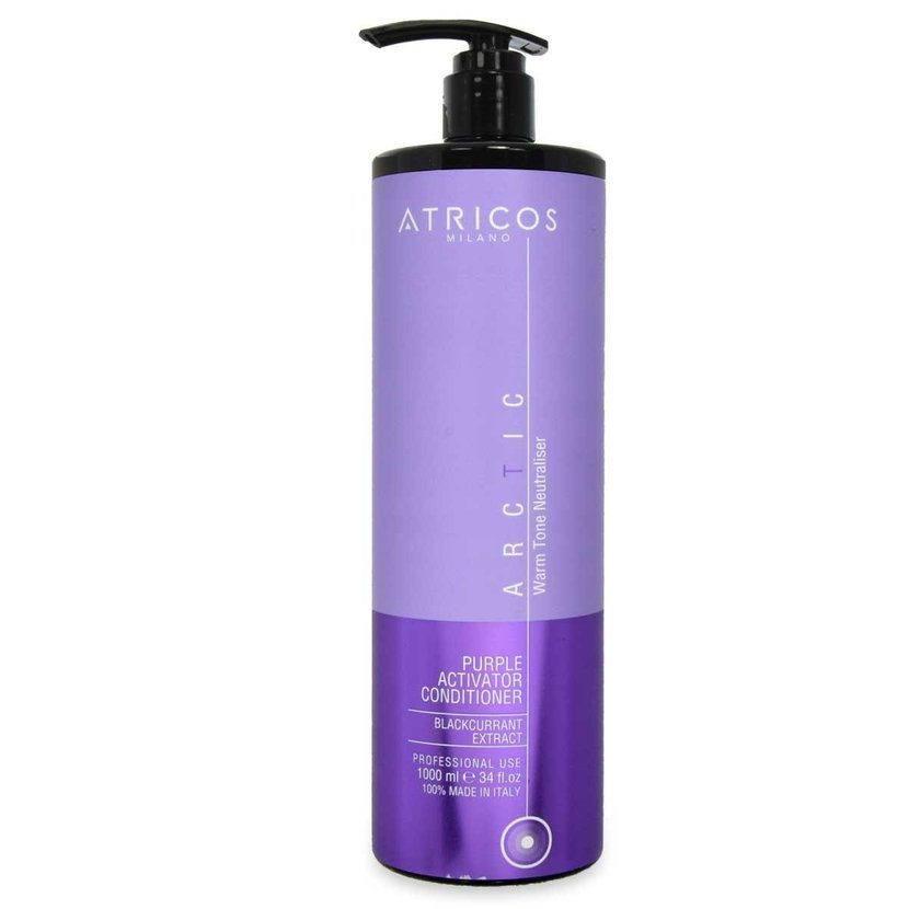 Atricos Arctic Purple Activator Conditioner - Fialový kondicionér na neutralizaci teplých tónů 1000 ml