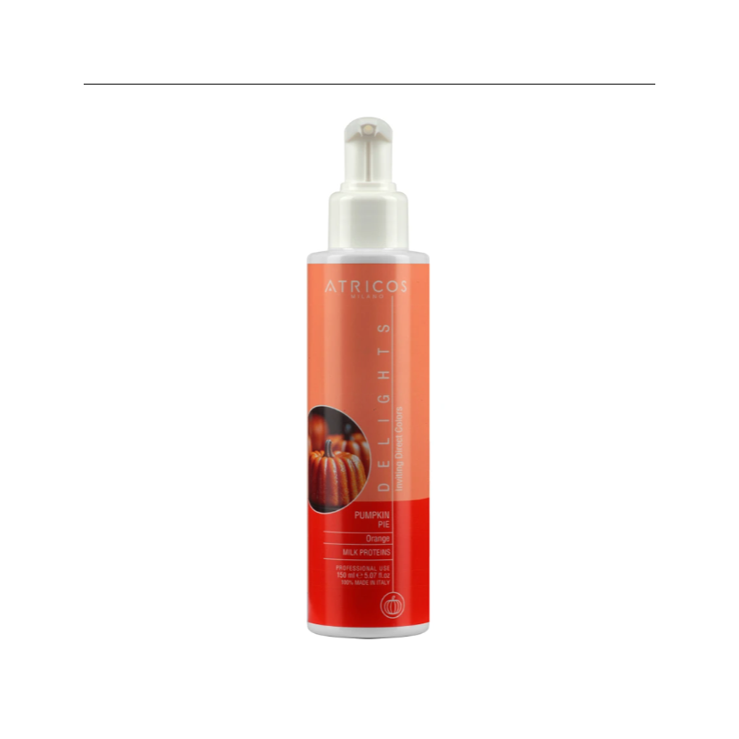 Atricos Delights Direct Gel Colouring - Pumpkin Pie (Orange) - Přímý pigment (barvící gel) - Dýňový koláč (Oranžová) 150 ml