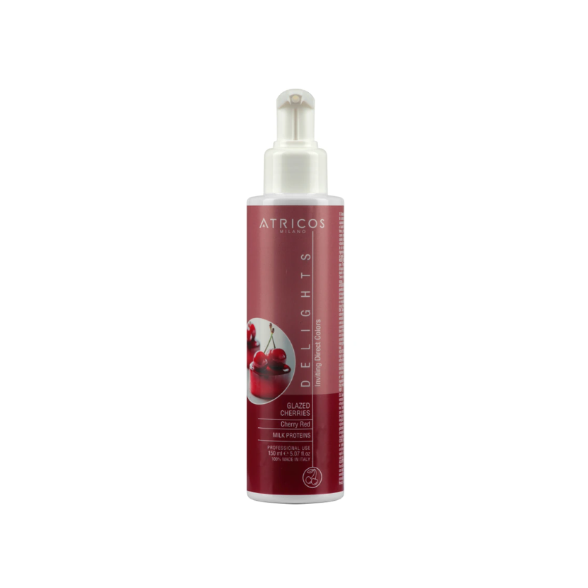 Atricos Delights Direct Gel Colouring - Glazed Cherries (Cherry red) - Přímý pigment (barvící gel) - Glazované třešně (třešňově červená) 150 ml