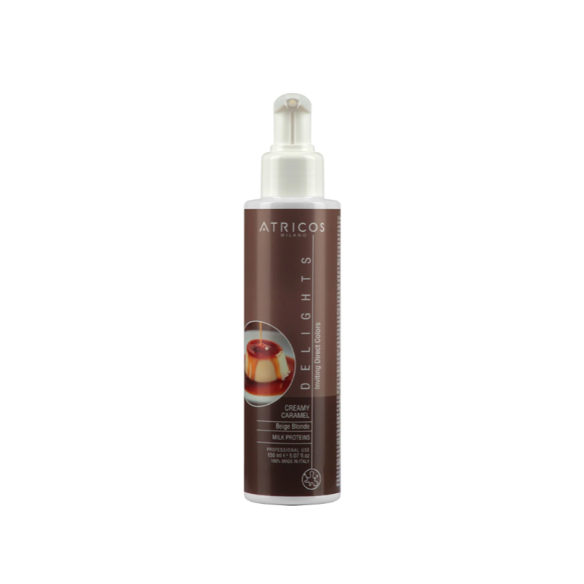 Atricos Delights Direct Gel Colouring - Creamy Caramel (Beige Blonde) - Přímý pigment (barvící gel) - Krémový karamel (Béžová blond) 150 ml