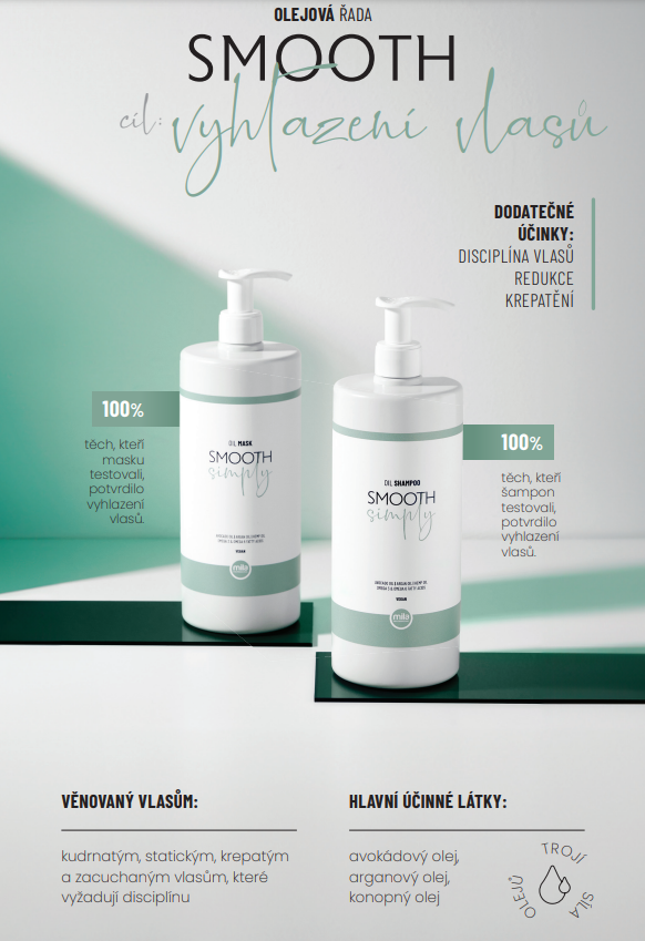 Maska Mila Simply Smooth - olejová řada na vyhlazení vlasů 950 ml