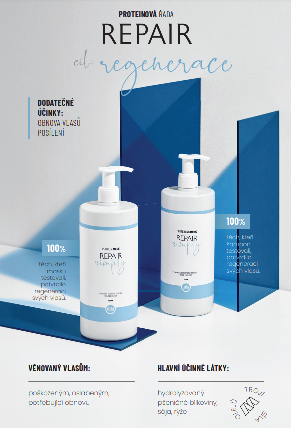 Maska Mila Simply Repair - proteinová řada na regeneraci vlasů 950 ml