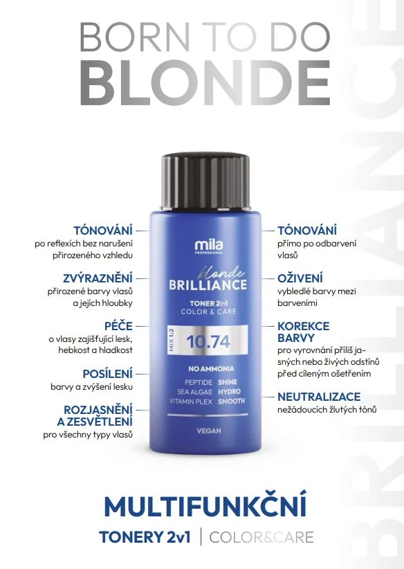 Mila Pro Blonde Brillance toner na vlasy 10.75 60 ml